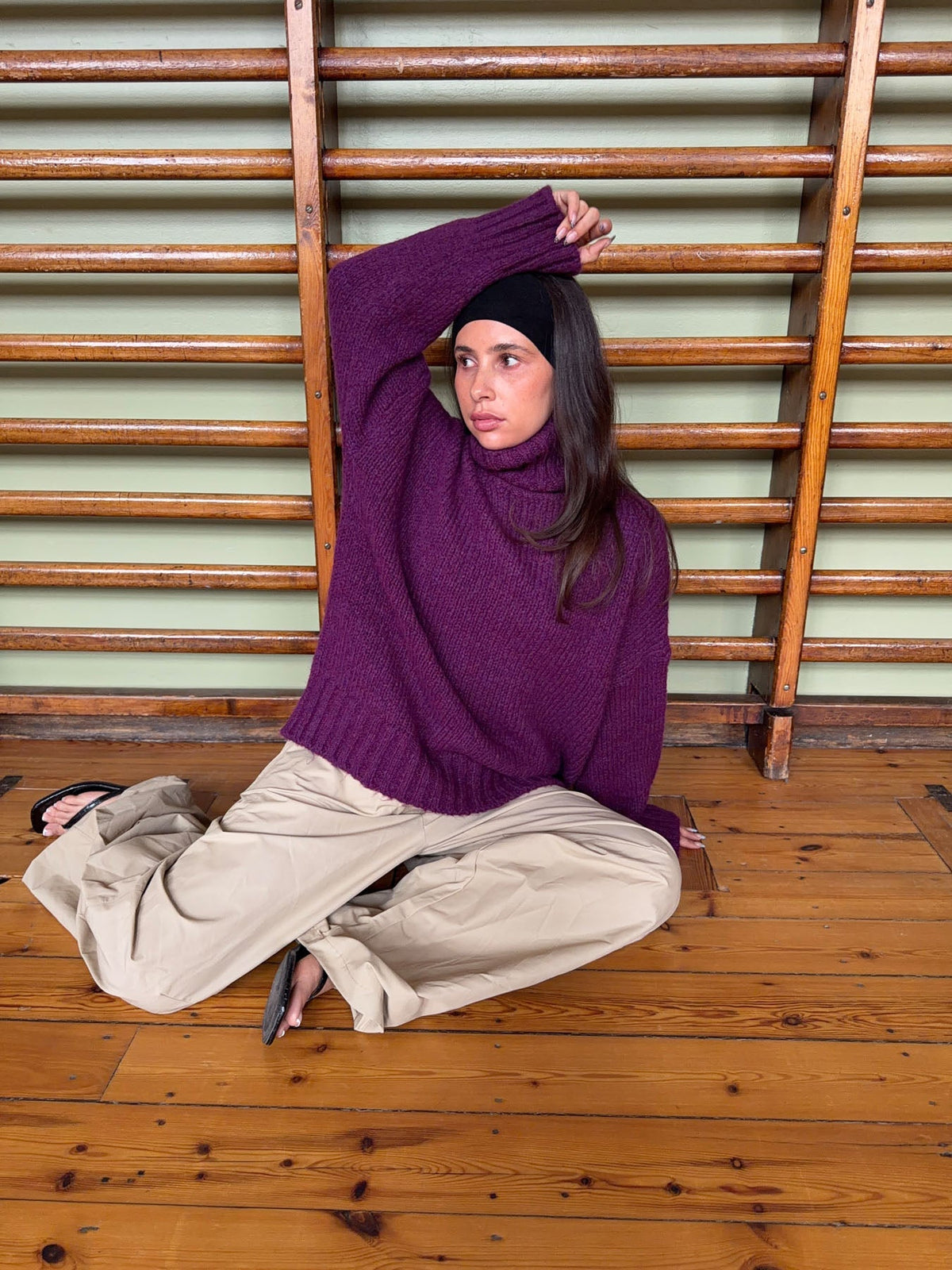 Valdamara oversized turtleneck - Purple
